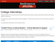 Tablet Screenshot of campusinternships.com